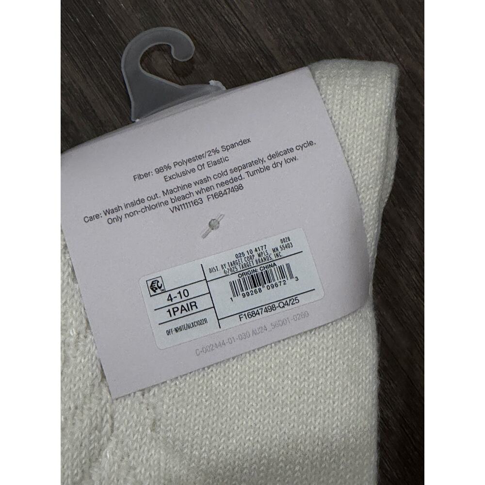 Lot Of 2 -Auden Boot Socks Womens 4-10 White 2 Pairs Crew Super Soft Cozy - Picture 5 of 7